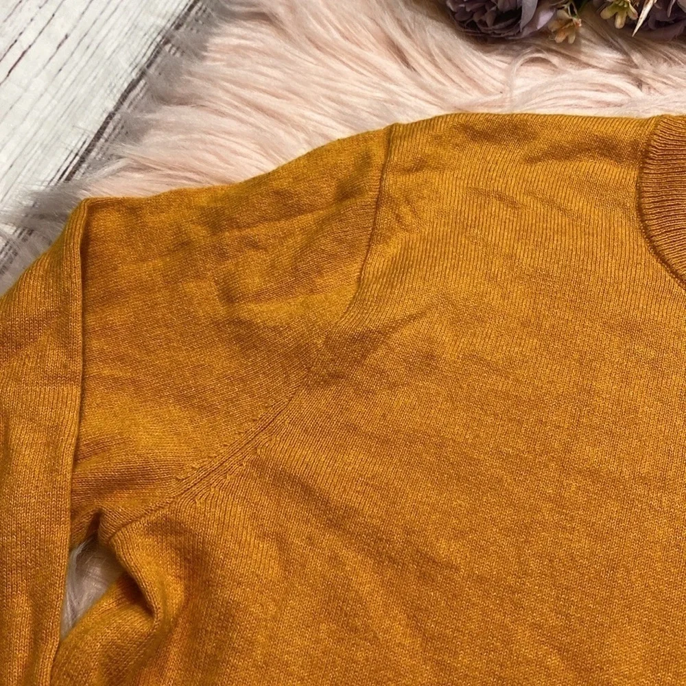 J. Crew Cotton Men's Rustic Yellow Crewneck Sweater